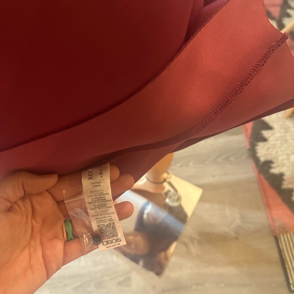 ASOS Purple/Maroon Unique Edgy Cut Out Dress Sz 4 - NWT - Picture 13 of 16